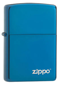 Classic High Polish Blue Zippo with Logo