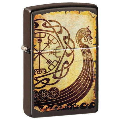 Viking Warship Design Zippo