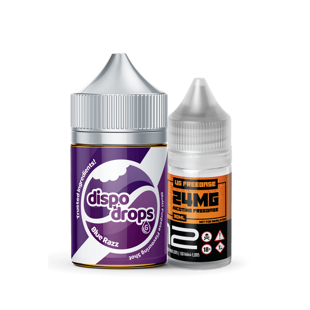 Dispo-Drops Blue Razz 12mg Combo