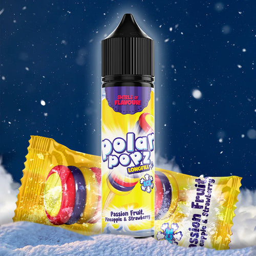 60ml  Polar Popz - Passion Fruit, Pineapple & Strawberry MTL/SALT NIC Flavor Shots